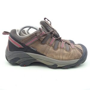 Keen Targhee II Mens 9 Hiking Shoes Brown Leather Waterproof Low Top Sneakers